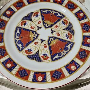 Vintage Set of 4 Imari Japan Derbyshire Fine china SnackDessert Plates & Teacups
